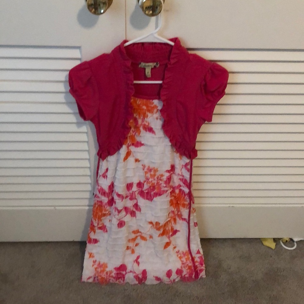 Cute dress with cardigan connected